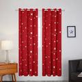 Deconovo Blackout Curtains 84 inch Length Grommet Thermal Curtain Draperies for Living Room Christmas Decoration 52 x 84 inch True Red Set of 2