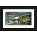 Monet Claude 14x9 Black Ornate Wood Framed with Double Matting Museum Art Print Titled - La Pointe de la Heve 1865