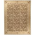 Aubusson Weave 973258 3 x 5 ft. Durham Flat Woven Area Rug Beige & Green