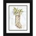 Talent Kelley 19x24 Black Ornate Wood Framed with Double Matting Museum Art Print Titled - Christmas Knitted Stocking