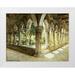 Hansen Josef Theodor 24x19 White Modern Wood Framed Museum Art Print Titled - Cefalu Cloisters Sicily