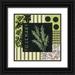 Peyton Hanna 26x26 Black Ornate Wood Framed with Double Matting Museum Art Print Titled - Herbal Zest I