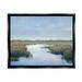Stupell Industries Rural River Countryside Marsh Landscape Painting Jet Black Floating Framed Canvas Print Wall Art Design by Tim OToole