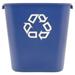 Medium Deskside Recycling Container Rectangular Plastic 28.13 Qt Blue | Bundle of 5 Each