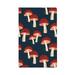 Classic Layflat Softcover Notebook Multicolor Mushroom Artwork 1 Subject College Rule Navy Blue Cover 8 x 5 72 Sheets | Bundle of 10 Each