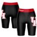 Women's Black/Red Houston Cougars Logo Bike Shorts