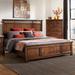 Imagio Home by Intercon Wolf Creek Rustic Vintage Acacia Panel Bed, Queen Wood in Brown | 58 H x 67.5 W x 82 D in | Wayfair WK-BR-6160Q-VAC-C