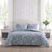 Nautica Tortola Cotton Reversible Blue Comforter Set Polyester/Polyfill/Cotton in Blue/White | Twin Comforter + 1 Twin Sham | Wayfair USHSA51243663