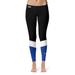 Women's Black/Blue Cal State San Marcos Cougars Ankle Color Block Yoga Leggings