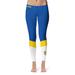 Women's Blue/White Fort Valley State Wildcats Ankle Color Block Yoga Leggings