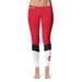 Women's Red/White Cal State Stanislaus Warriors Ankle Color Block Yoga Leggings