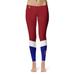 Women's Maroon/Blue South Carolina State Bulldogs Ankle Color Block Yoga Leggings