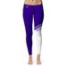 Women's Purple/White High Point Panthers Letter Color Block Yoga Leggings