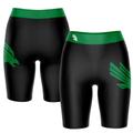 Women's Black/Green North Texas Mean Green Logo Bike Shorts
