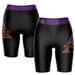 Women's Black/Purple Alcorn State Braves Plus Size Logo Bike Shorts
