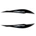 2Pcs Black Front Plated Headlight Cover Head Light Lamp Eyelid Eyebrow Trim ABS for - F30 F35 2013-2019