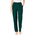 Plus Size Women's Hassle Free Woven Pant by Woman Within in Emerald Green (Size 38 WP)