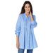 Plus Size Women's Perfect Pintuck Tunic by Woman Within in French Blue (Size 42/44)