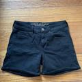 American Eagle Outfitters Shorts | Black Midi Shorts American Eagle Outfitters Size 6 Super Stretch | Color: Black | Size: 6