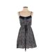 Forever 21 Casual Dress - Mini: Blue Floral Dresses - Women's Size Small