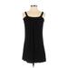 Elan Casual Dress - A-Line Scoop Neck Sleeveless: Black Print Dresses - Women's Size Small