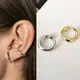 Boucles d'oreilles clip en métal sans piercing pour femme manchette d'oreille géométrique faux
