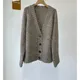 Pull en laine à épaules tombantes pour femme pull optique cardigan à col en V automne et hiver