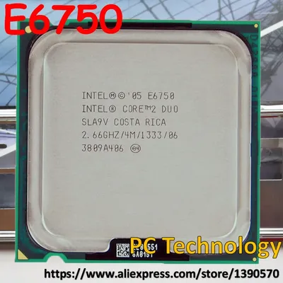 Processeur Intel Core 2 Duo E6750 2.66GHz 4 mo 1333MHz pour ordinateur de bureau LGA775