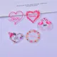 Mélanger 10 pcs/pack Amour Saint Valentin Flamingo Coeur Acrylique Charmes pour Bracelets Boucle