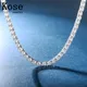 KOSE-Collier de diamants en argent regardé 925 plaqué or blanc pour femme bijoux en cristal