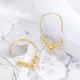 Boucles d'oreilles créoles vintage classiques pour femmes motif ethnique goujon en acier