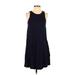 H&M Casual Dress - A-Line: Blue Solid Dresses - Women's Size X-Small