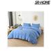 SR-HOME Percent Natural Washed Cotton Duvet Cover Set Cotton in Blue | Wayfair SR-HOME9b3eddd