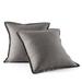 Ebern Designs Aikins Stone Washed French Linen European Square Pillow Shams 26 x 26" 100% Linen in Gray | 26 H x 26 W in | Wayfair