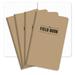 Elan Publishing Company Field Notebook / Journal - 5 x8 - Kraft - Graph Memo Book - Pack of 4 - ELAN-58-001A