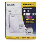 Super Heavyweight Vinyl Sheet Protectors Nonglare 2 Sheets 11 x 8.5 50/Box | Bundle of 10 Boxes