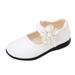 JDEFEG Size 3 Shoes for Girls Baby Children Leather Flower Single Soft Dance Shoes Girls Shoes Kid Princess Baby Shoes Baby Shoes Girls Pu White 36