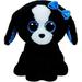 Ty Beanie Boos -TRACEY the Black & White Dog (Glittery Eyes) (Medium Size 9 ) Plush (NO TY HANG TAG)