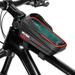 WILD MAN Bike Phone Bag Waterproof Tube Bag Touchscreen Phone Mount Bag Cycling Frame Bag Fits Cellphones Below 6.8