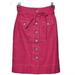 J. Crew Skirts | J. Crew Hot Pink Fuchsia Button Front Belted Skirt, Size 00 | Color: Pink | Size: 00
