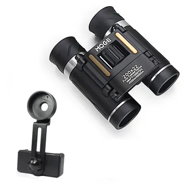 Mini jumelles de poche avec support de téléphone télescope HD n'aime 200X22 prise et gestion