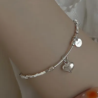 FOXANRY amour coeur pendentif Bracelet pour femmes Couples nouvelle mode Simple géométrique à la