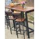 Bar Table Industrial LOFT Style High Breakfast Rustic Poseur Table High Table and Chairs Raw Steel