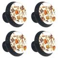 4 Pcs Retro Devices CD Phone Knobs for Kitchen Cabinet Cupboard Dresser Bookcase Drawer Pulls Handles Round Home Decor