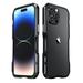 Decase Metal Bumper Case for iPhone 14 Pro Max 6.7 2022 Aluminum Alloy Metal Frame Shockproof Protective Case Hard Frame Armor Slim Hard Case Cover for iPhone 14 Pro Max Black