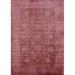 Ahgly Company Indoor Rectangle Mid-Century Modern Bright Maroon Red Oriental Area Rugs 3 x 5