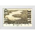 Poole 14x10 White Modern Wood Framed Museum Art Print Titled - Lake Geneva Wisconsin - Poole 1882