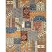 Ahgly Company Indoor Rectangle Abstract Red Brown Southwestern Area Rugs 4 x 6