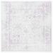 SAFAVIEH Adirondack Wyatt Traditional Area Rug Ivory/Lavender 4 x 4 Square