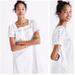 Madewell Dresses | Nwt Madewell White Eyelet Shift Dress Sz L S | Color: White | Size: S